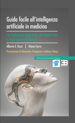 Copertina Guida Facile alla AI in Medicina: la Rivoluzione degli LLM, dei Digital Twin e degli Agenti Intelligenti